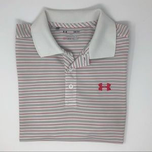 Under Armour Striped Polo Shirt Size S